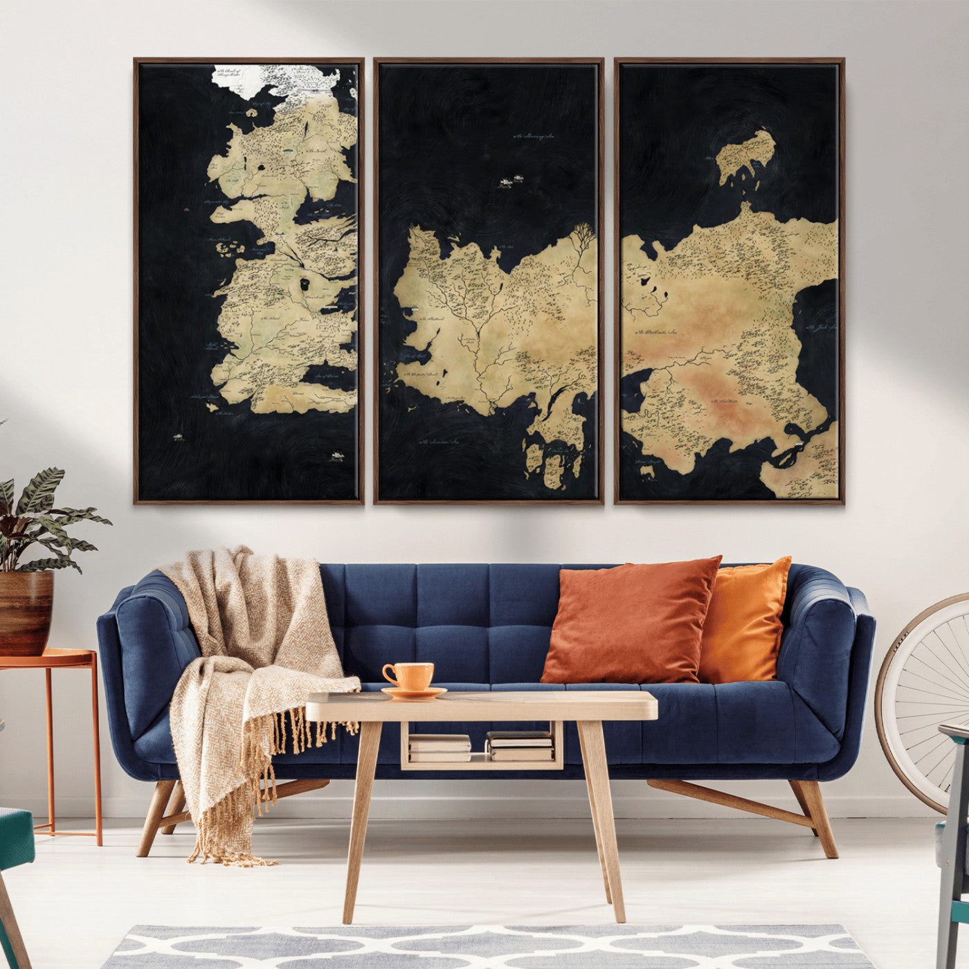 MGV-FC-48X32-3P - Push Pin World Map Canvas Print – Framed Wall Art for Couples to Track Their Travels – Anniversary
