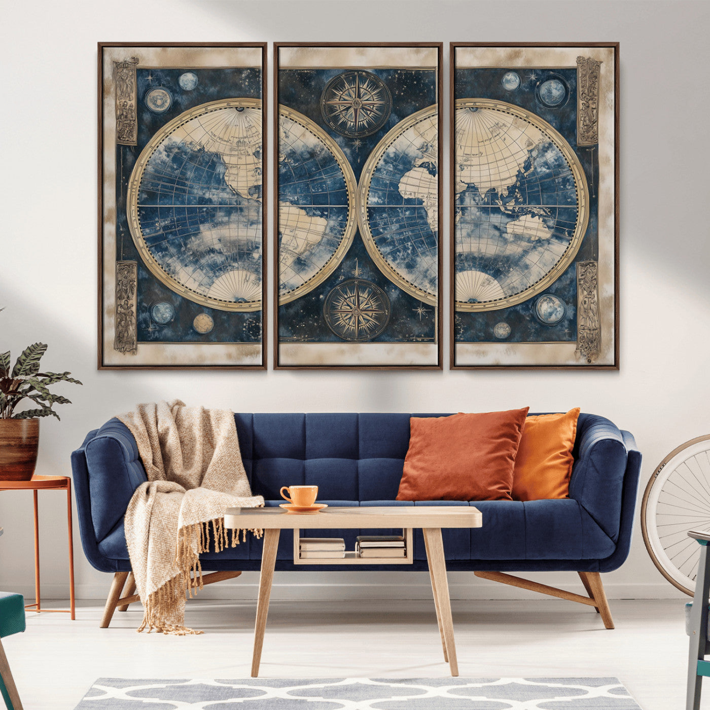 MGV-FC-48X32-3P - World Map Canvas Print