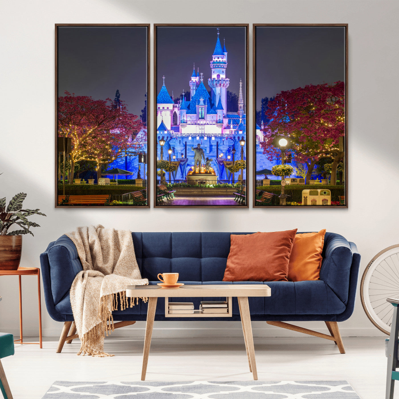 66710-MGV-CV-36X24-Large Disney Castle Wall Art Canvas Print - Magic Kingdom Kids Room Decoration Disney World