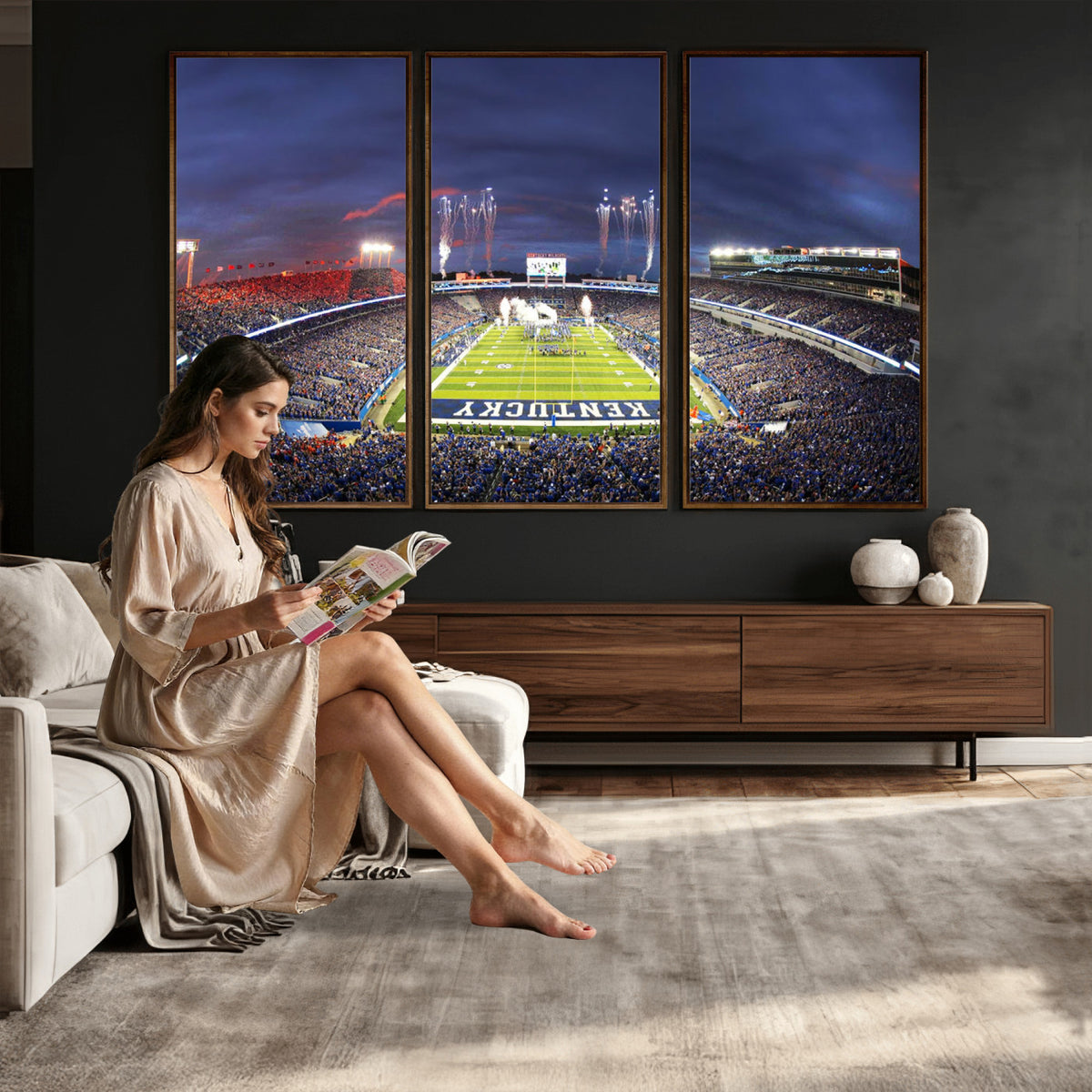 26008-MGV-CV-36X24 - Kroger Field Canvas Wall Art, Kentucky Stadium Wall Art