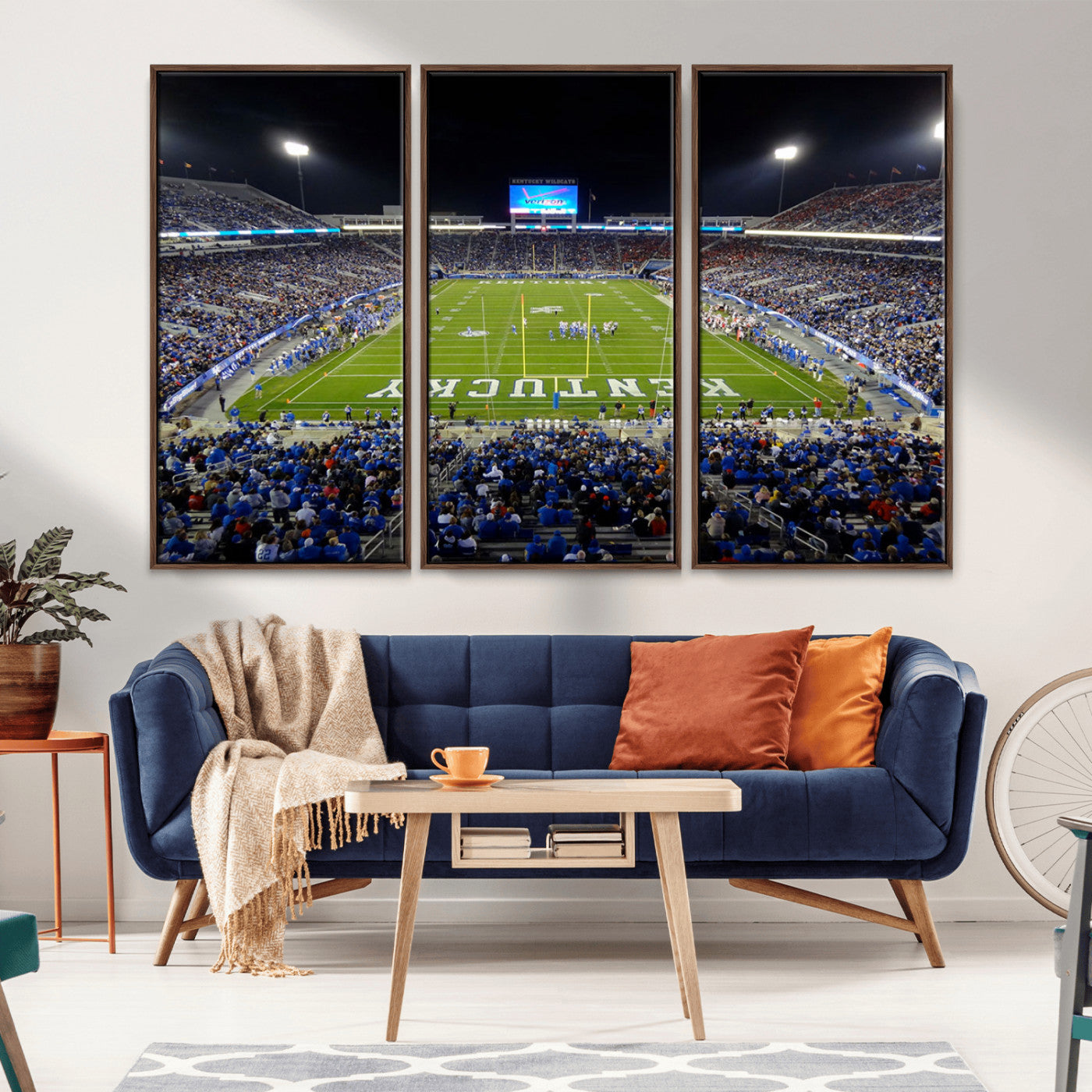 MGV-FC-48X32-3P - Kroger Field Canvas Wall Art - Kentucky Stadium Wall Art Print - Sunset Football Stadium Wall Decor