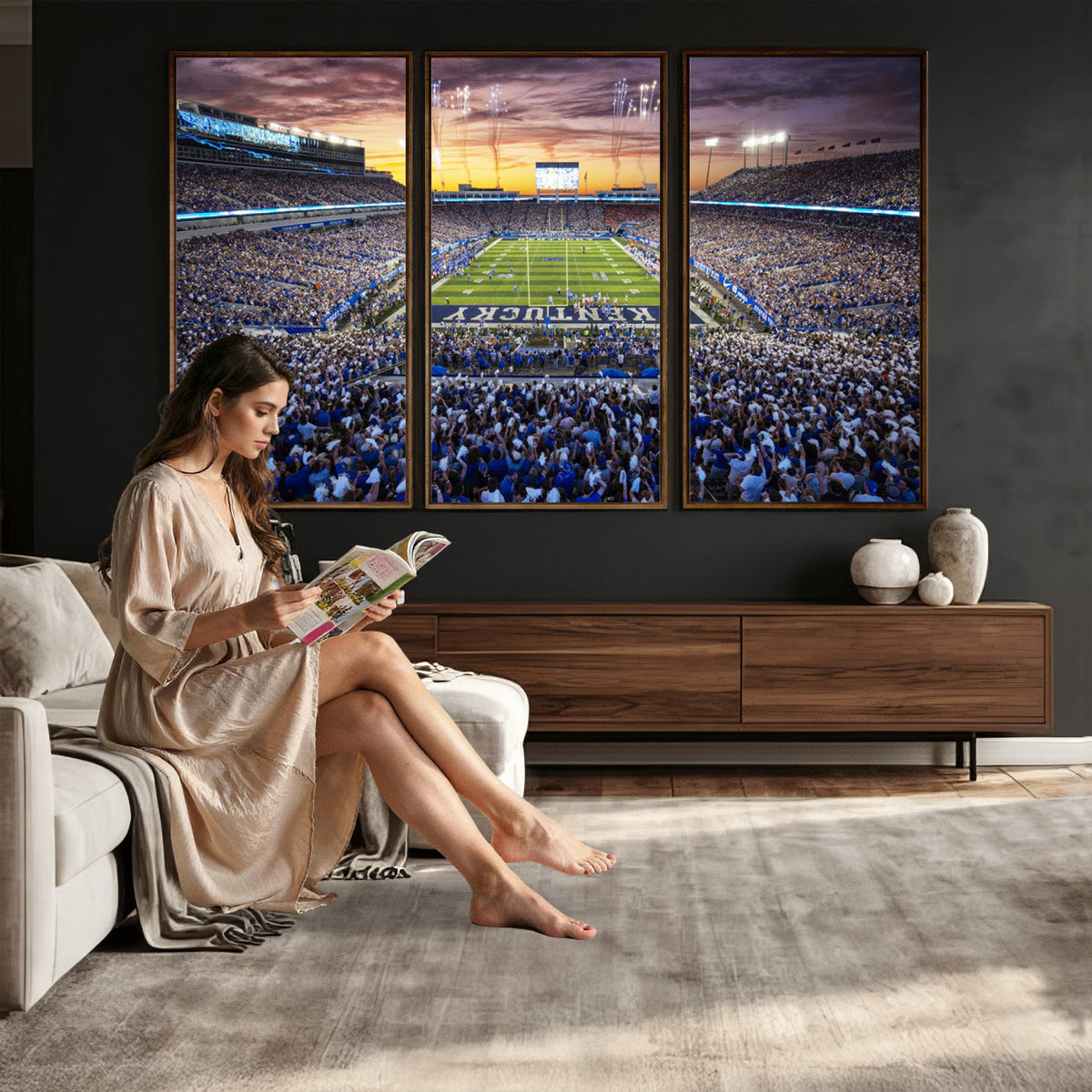 78524-MGV-CV-36X24 - Kroger Field Wall Art Print, Kentucky Stadium Wall Art