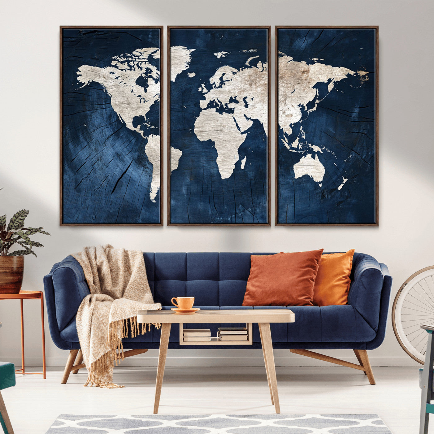 MGV-FC-48X32-3P - Push Pin World Map Canvas Print – Framed Wall Art for Couples to Track Their Travels – Anniversary