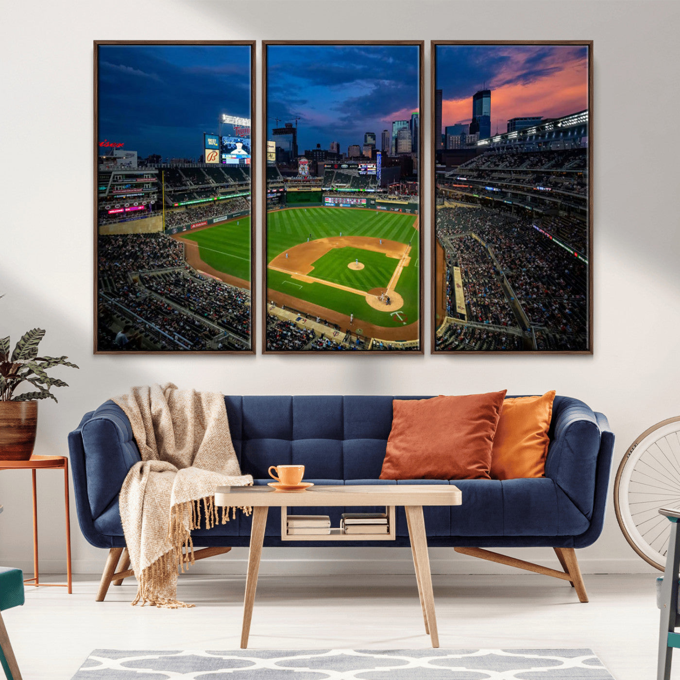 Target Field Wall Art Canvas Print, Baseball Stadium Print, Minneapolis Major League Baseball's Minnesota Twins