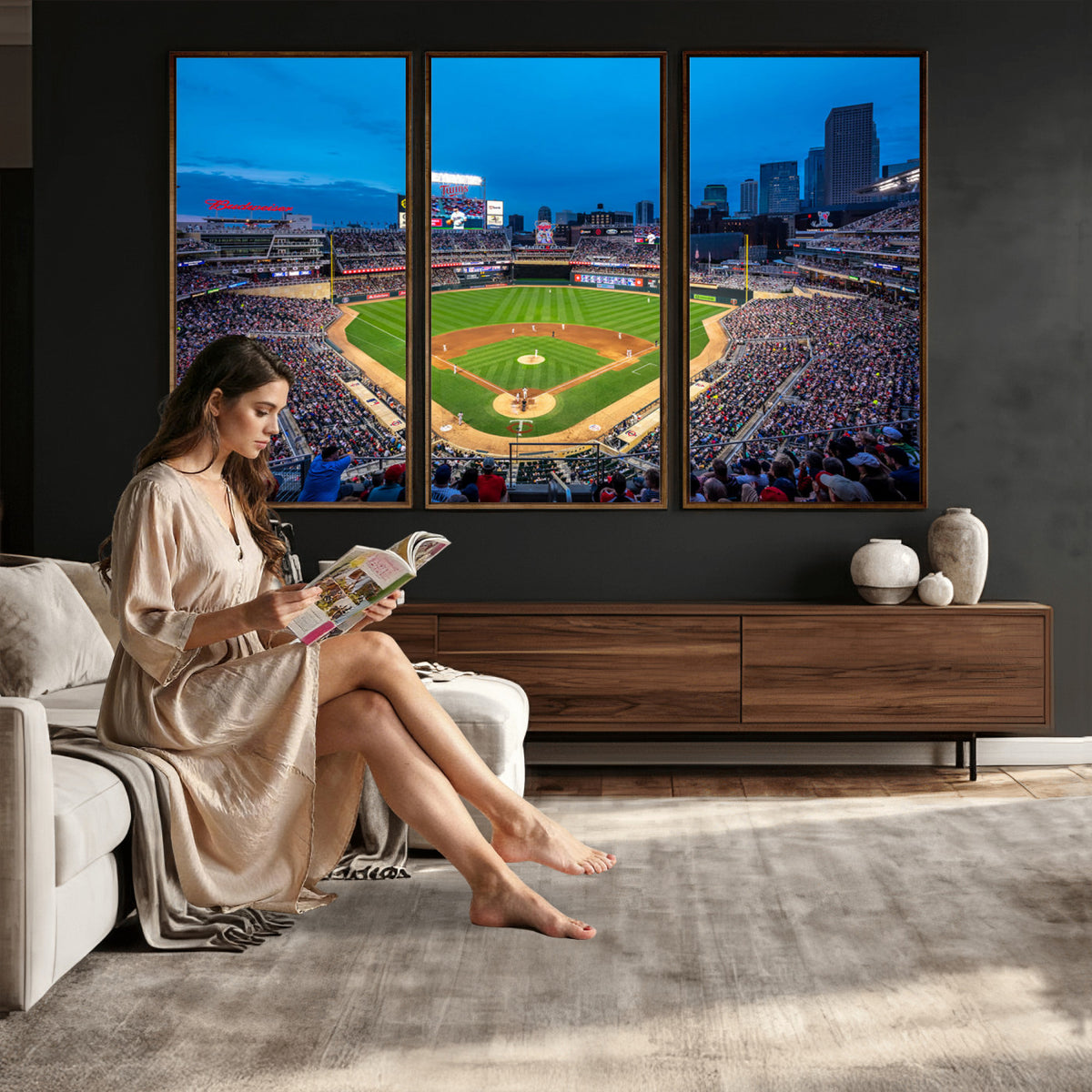 77273035-MGV-CV-36X24 - Target Field Stadium Wall Art Canvas Print, Minnesota Twins