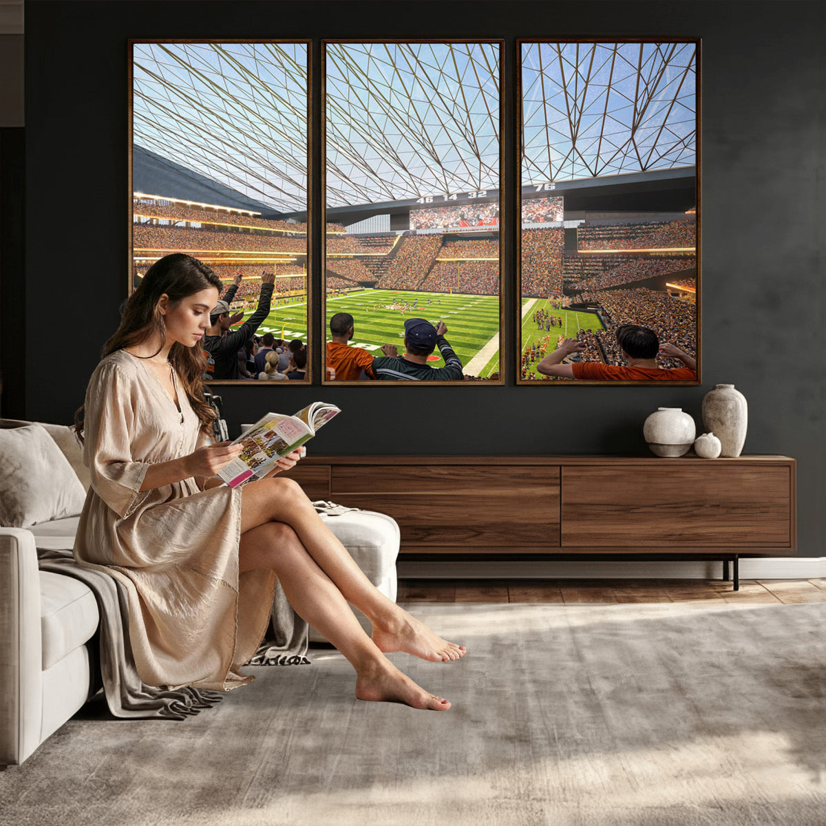81960112-MGV-CV-36X24 - Cleveland Browns Stadium Wall Art Canvas Print