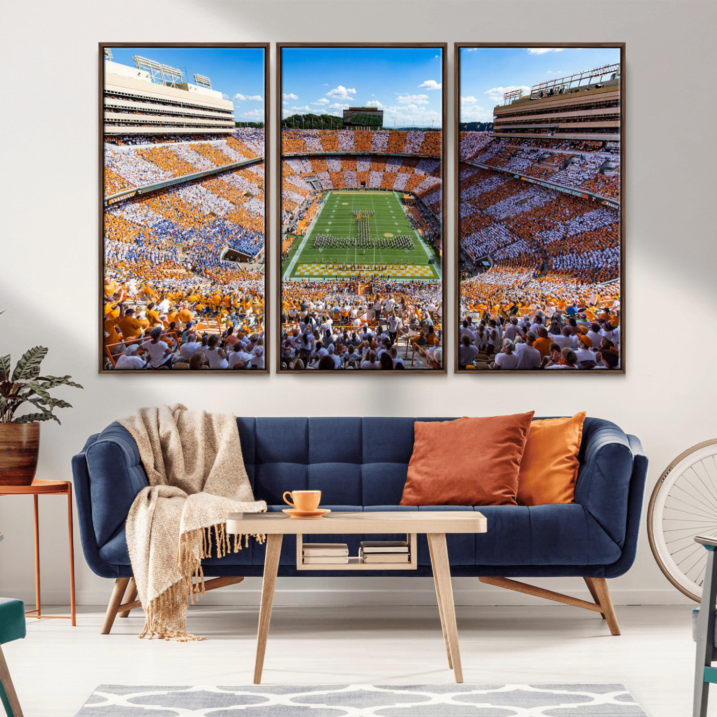 Tennessee Neyland Stadium Wall Art Print, Sports Arena Canvas Wall Art, Panoramic Stadium Canvas Print, Modern Athletic Field Art Printing
