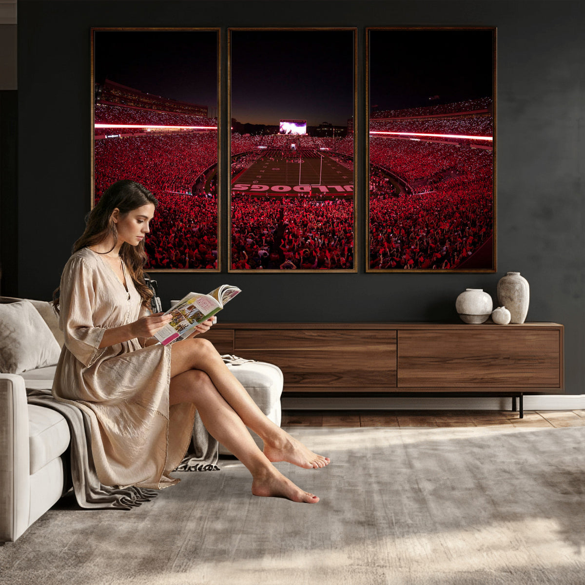 38331045-MGV-CV-36X24 - Dooley Stadium Wall Art, Sports Arena Canvas Print, Dooley Field Sanford Stadium