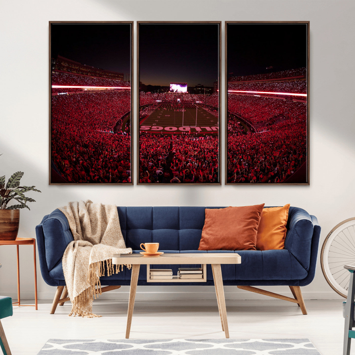 Dooley Stadium Wall Art Print, Sports Arena Canvas Wall Art, Dooley Field at Sanford Stadium Canvas Print, Modern Athletic Field Art Printing