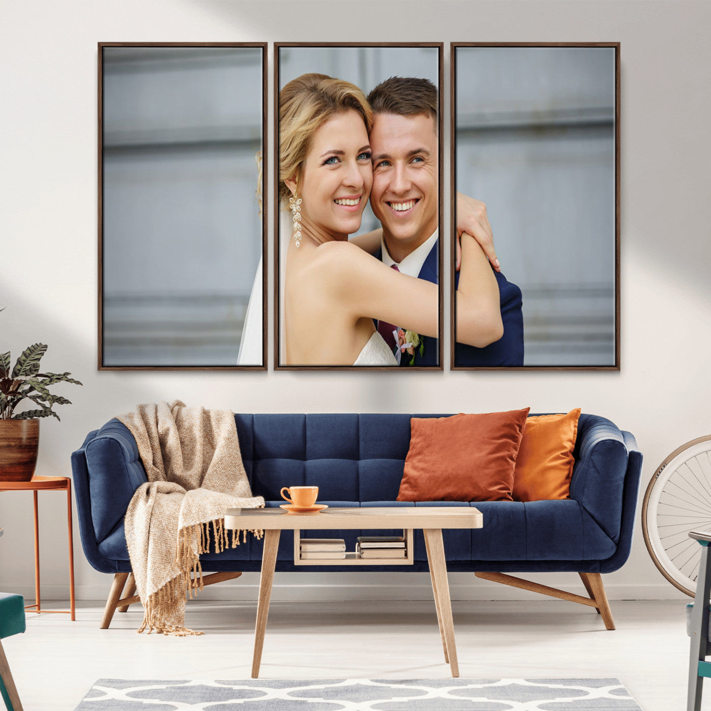 MGV-FC-48X32-3P - Create Your Own Photo Framed Canvas Print - Custom Personalized Wall Art Print for Gift