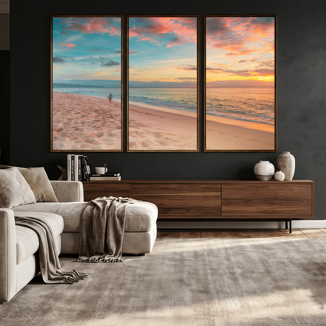 Beach Walk Wall Art Canvas Print | Soft Coastal Photography