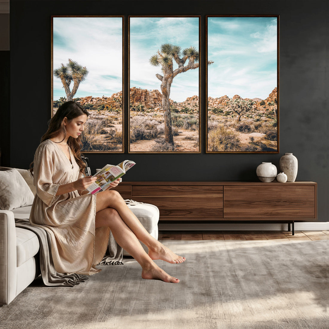 Joshua Tree National Park Canvas Wall Art Print, Desert Landscape Photography