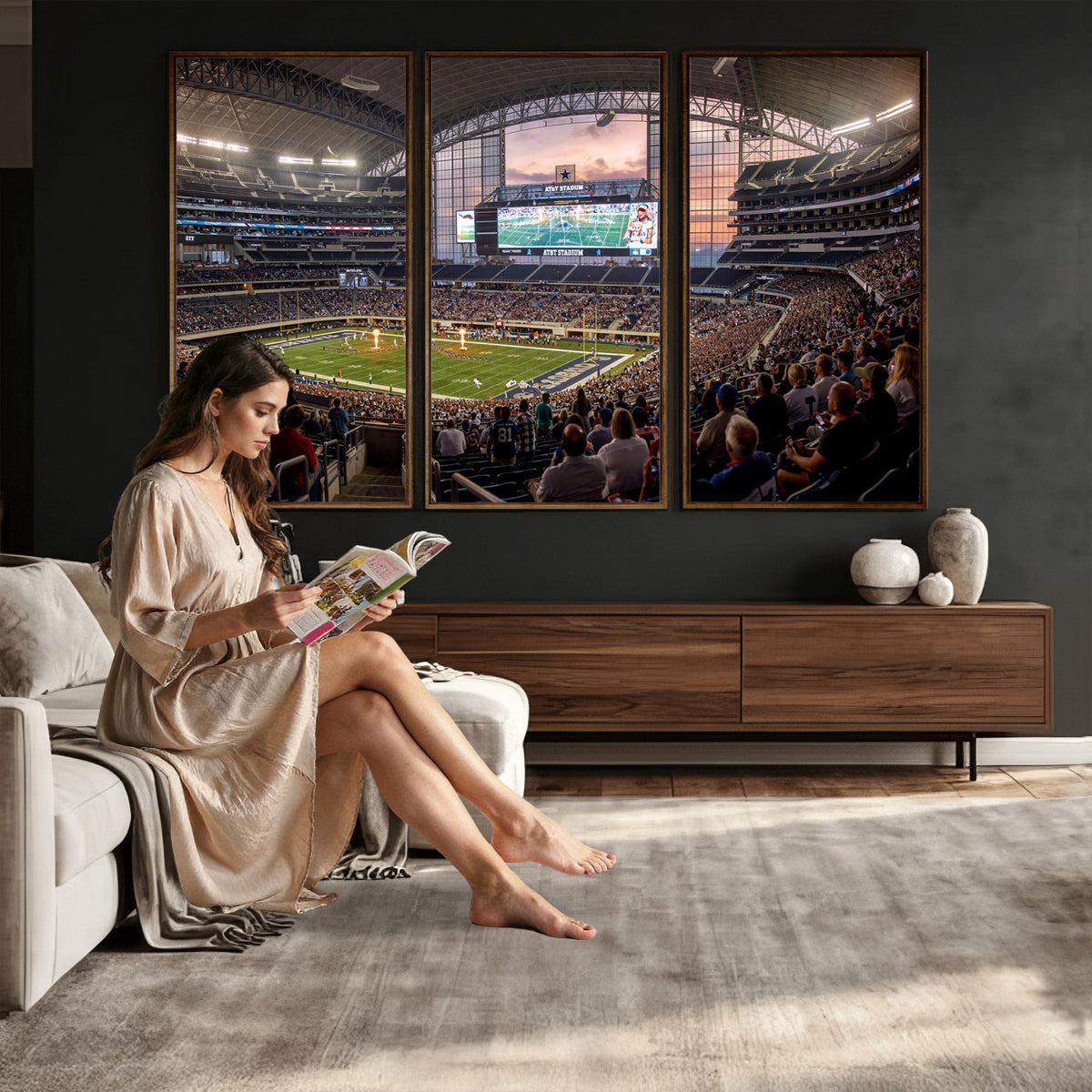 61524160-MGV-CV-36X24 - Stadium Wall Art Canvas Print