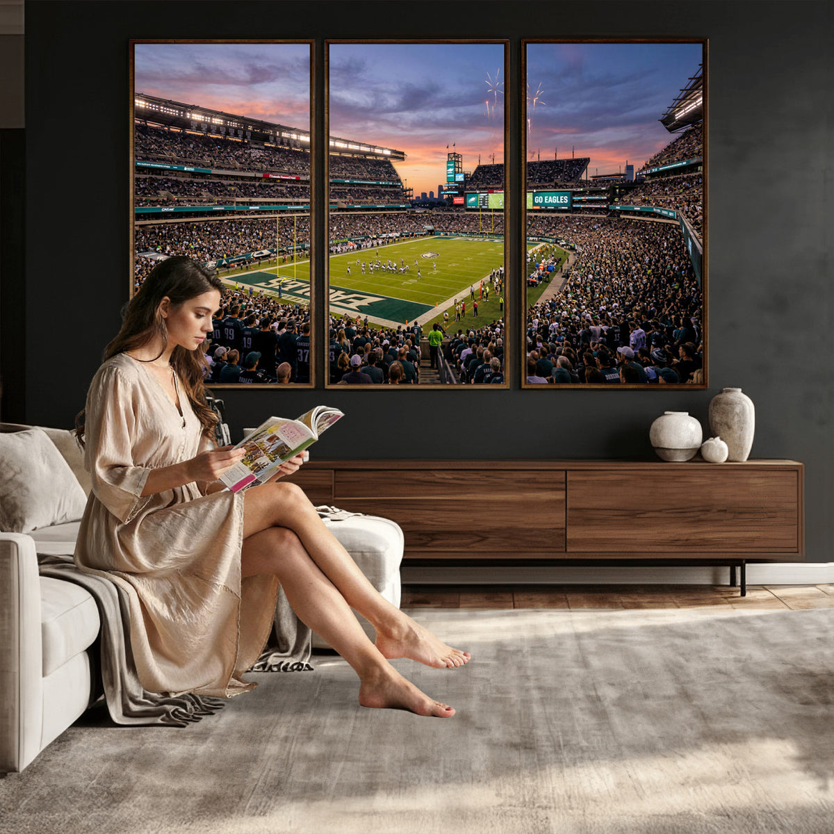 15549432-MGV-CV-36X24 - Stadium Wall Art Canvas Print