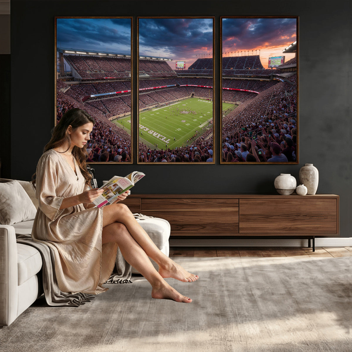55475837-MGV-CV-36X24 - Stadium Wall Art Canvas Print