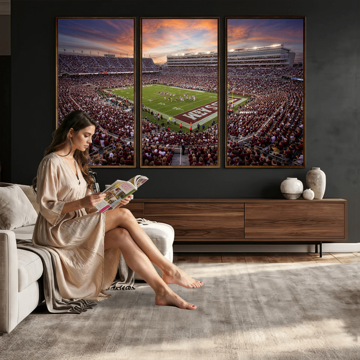 66624578-MGV-CV-36X24 - Stadium Wall Art Canvas Print