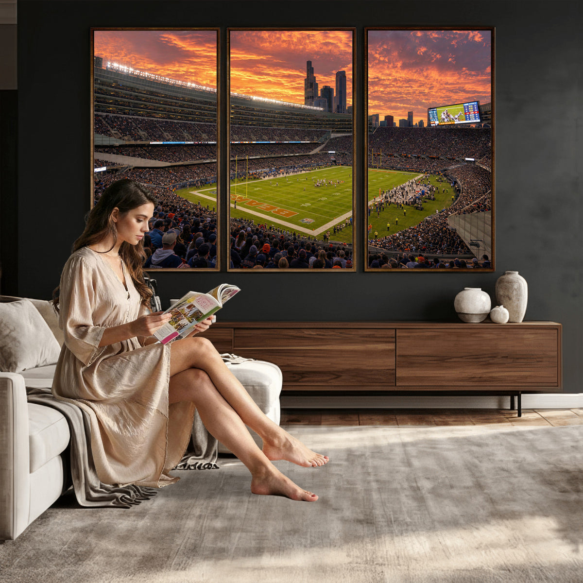 25159364-MGV-CV-36X24 - Stadium Wall Art Canvas Print
