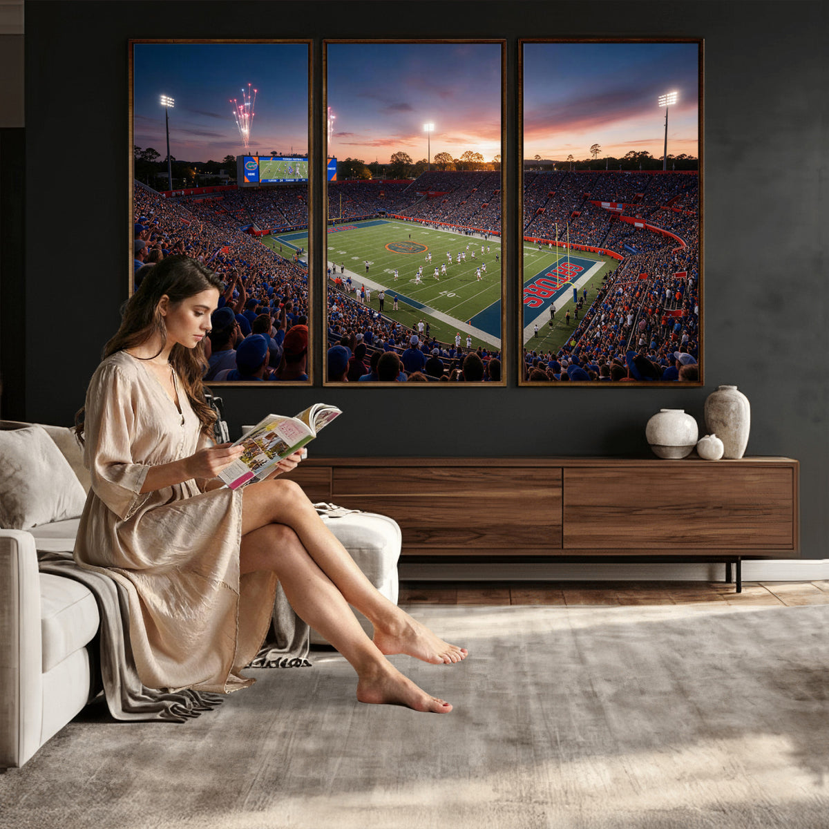 76151234-MGV-CV-36X24 - Stadium Wall Art Canvas Print