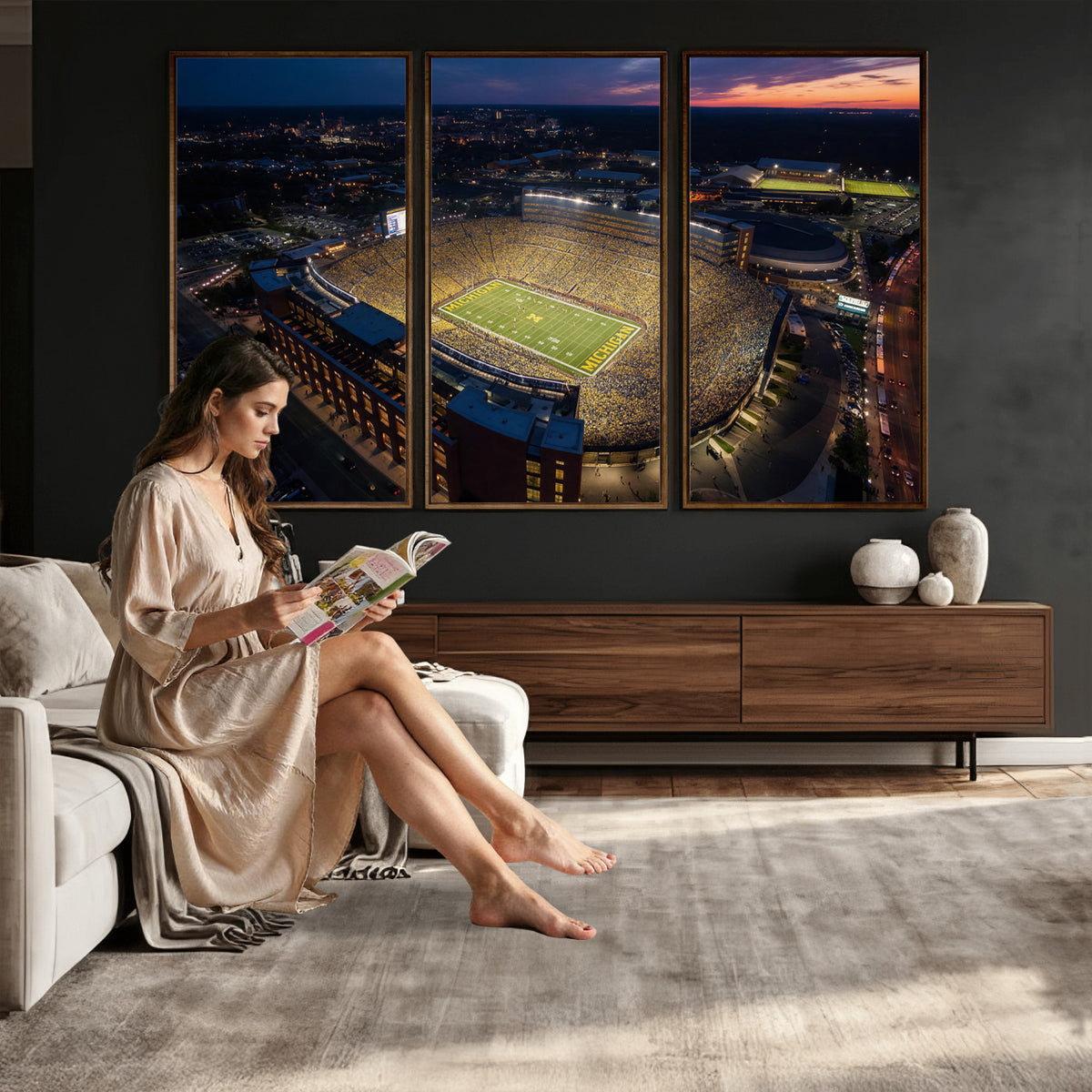 61127284-MGV-CV-36X24 - Stadium Wall Art Canvas Print
