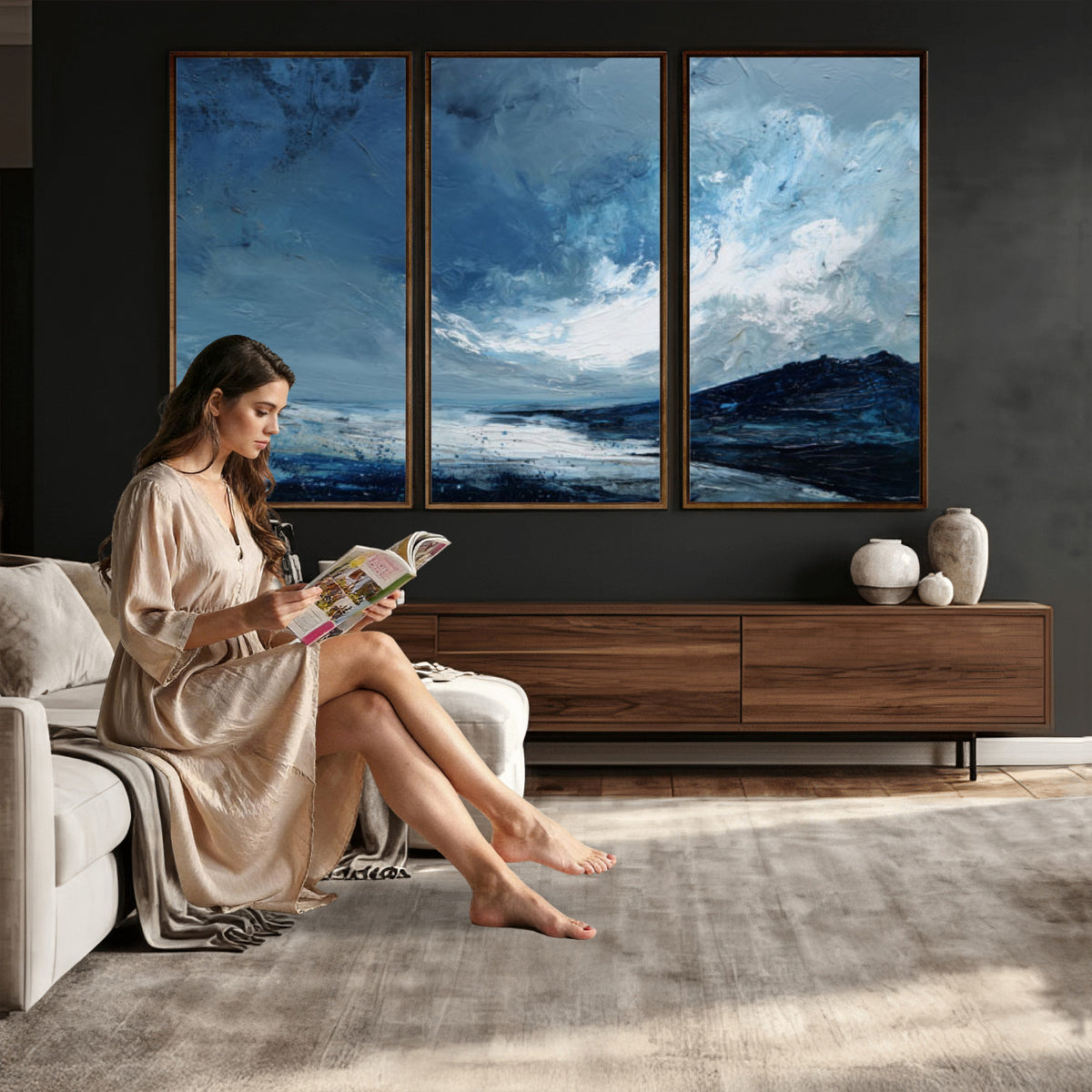 66685630-MGV-CV-36X24 - Extra Large Abstract Wall Art Canvas Print