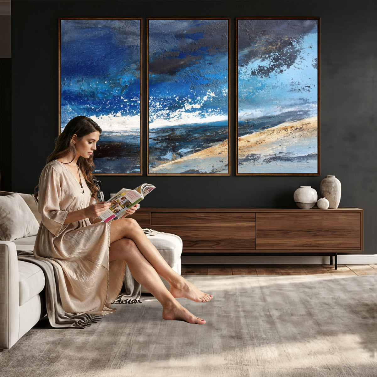 72157369-MGV-CV-36X24 - Extra Large Abstract Wall Art Canvas Print