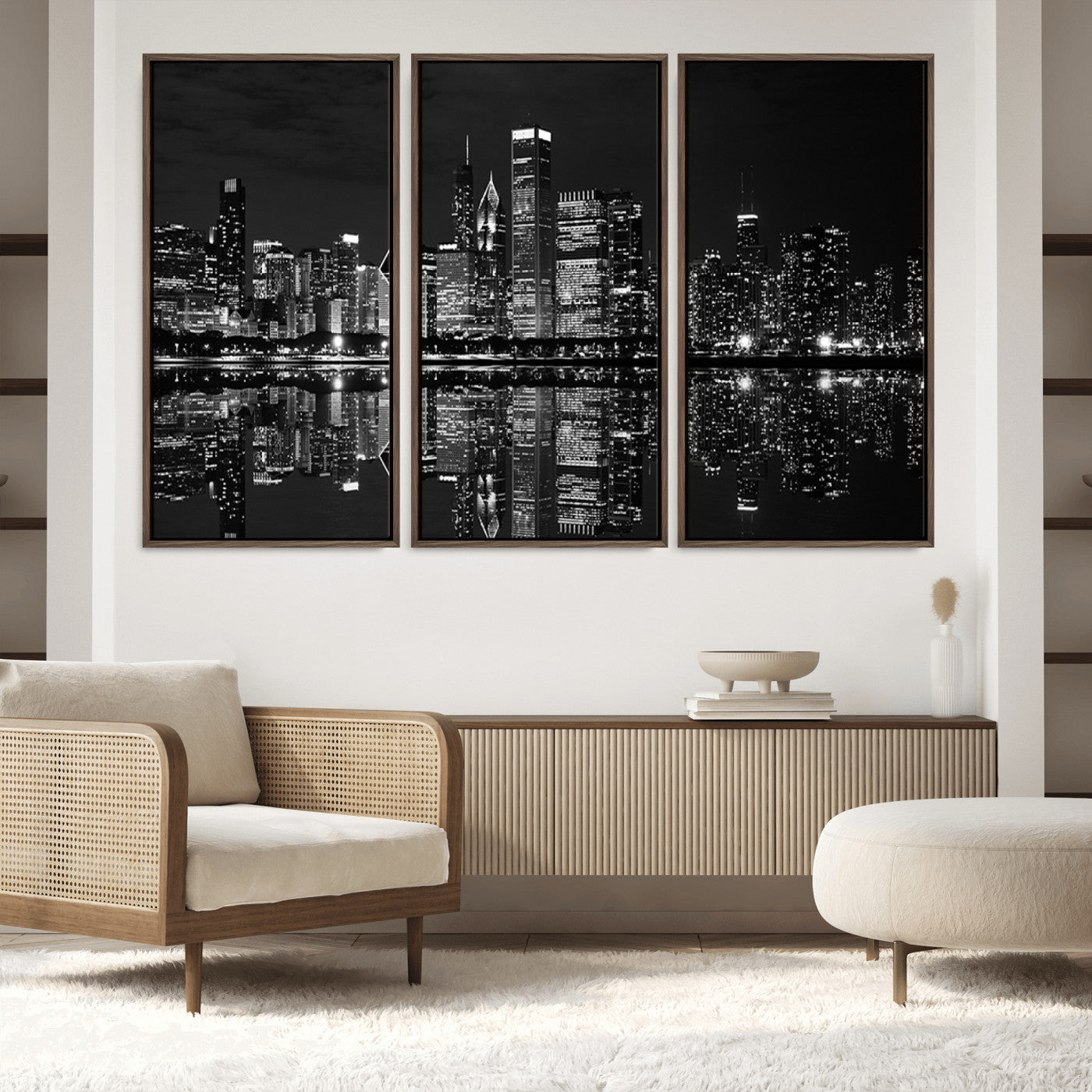 15050-MGV-FC-48X32-3P_Walnut-Chicago Wall Art Canvas Print