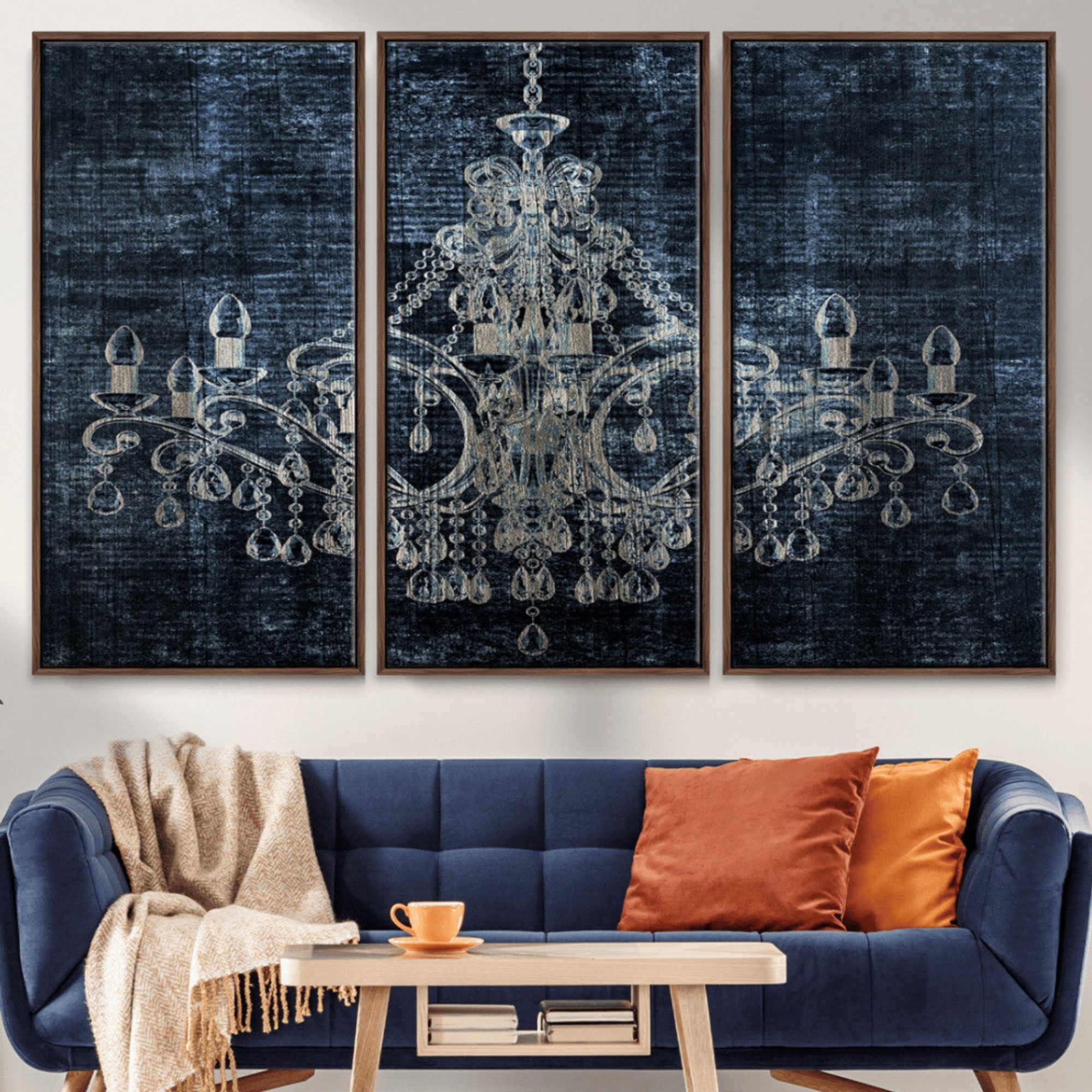 52092-MGV-CV-36X24-Dark Chandelier Wall Art Canvas Print
