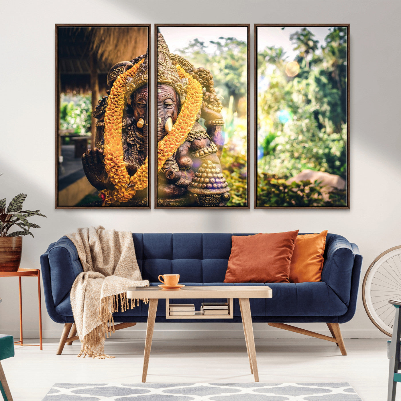 MGV-FC-48X32-3P - Hinduism Statue Wall Art Canvas Print