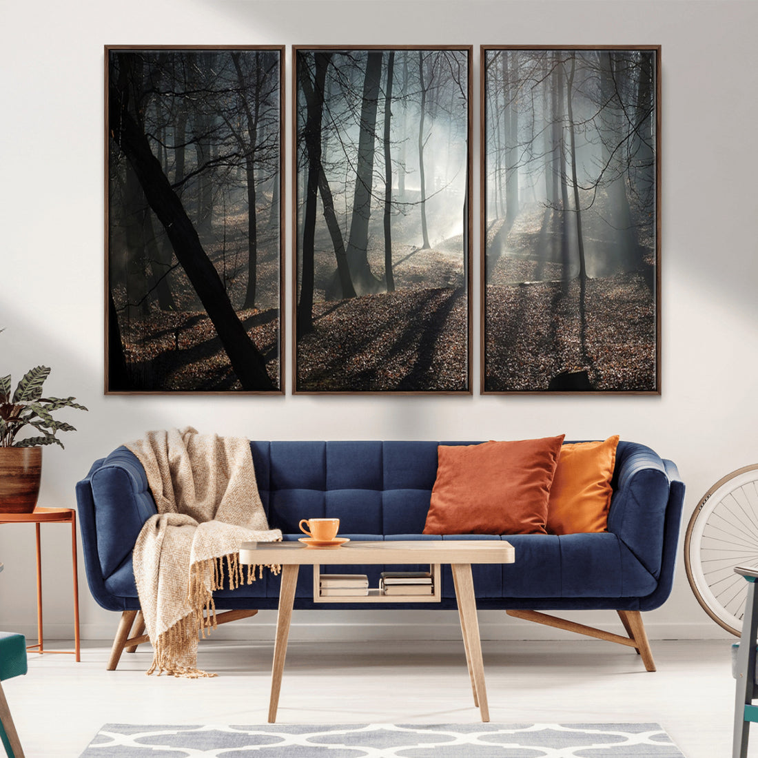 Dark Family and Tree Wall Art Canvas Print