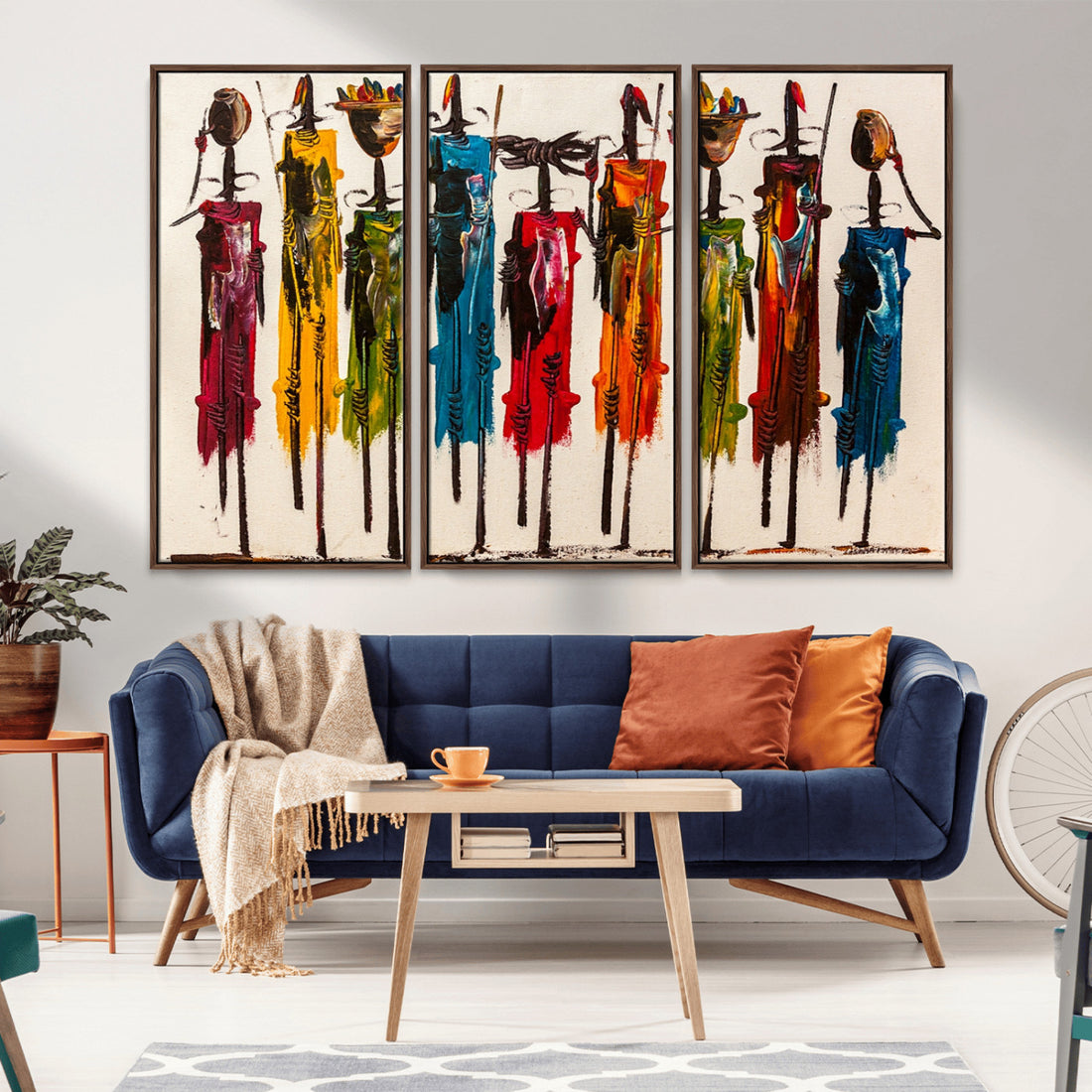 Abstract African Women Wall Art Canvas Print