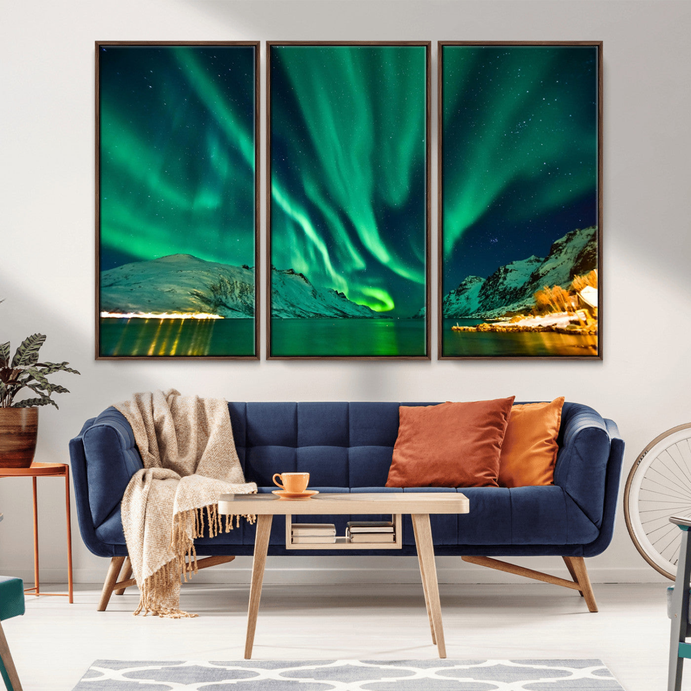 MGV-FC-48X32-3P - Northern Lights Wall Art Canvas Print