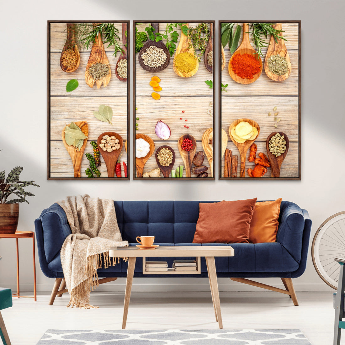 Kitchen Spice on the Table Wall Art, Kitchen Spice Wall Art Canvas Print