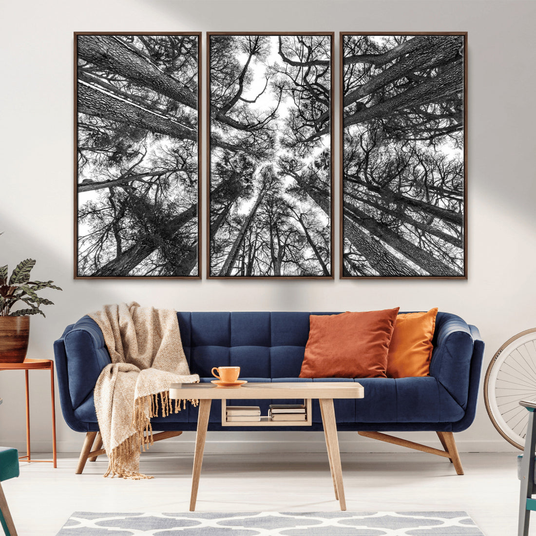 Trees Contemporary Art Canvas Print