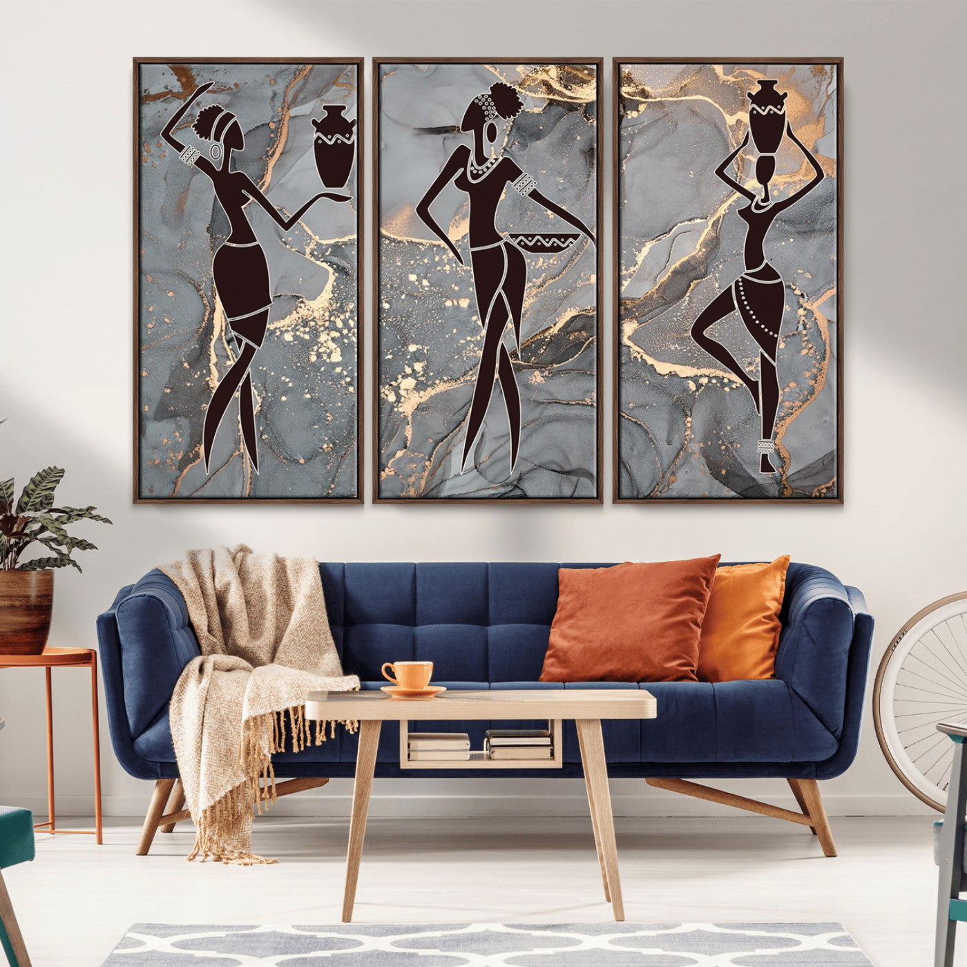 MGV-FC-48X32-3P - Abstract African Womens Art Canvas Print
