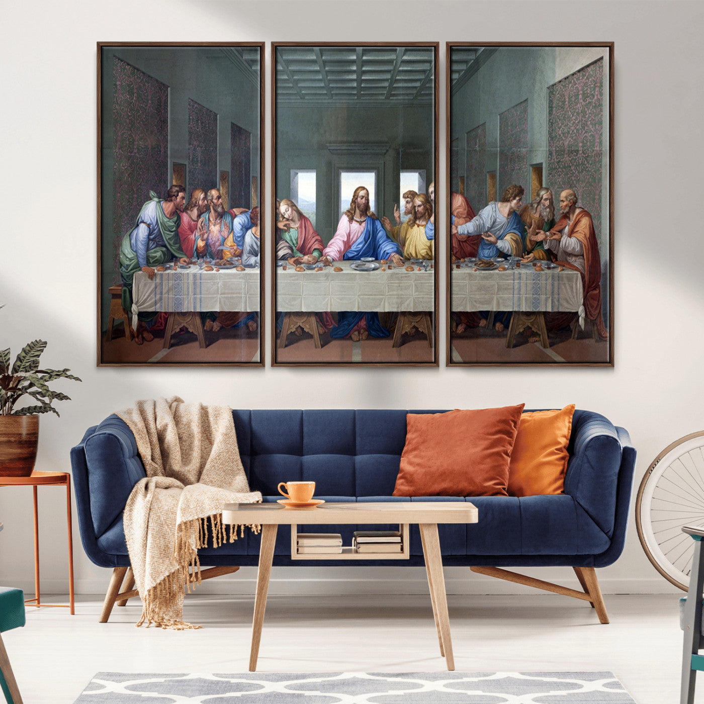MGV-FC-48X32-3P - The Last Supper Multi Panel Canvas Wall Art