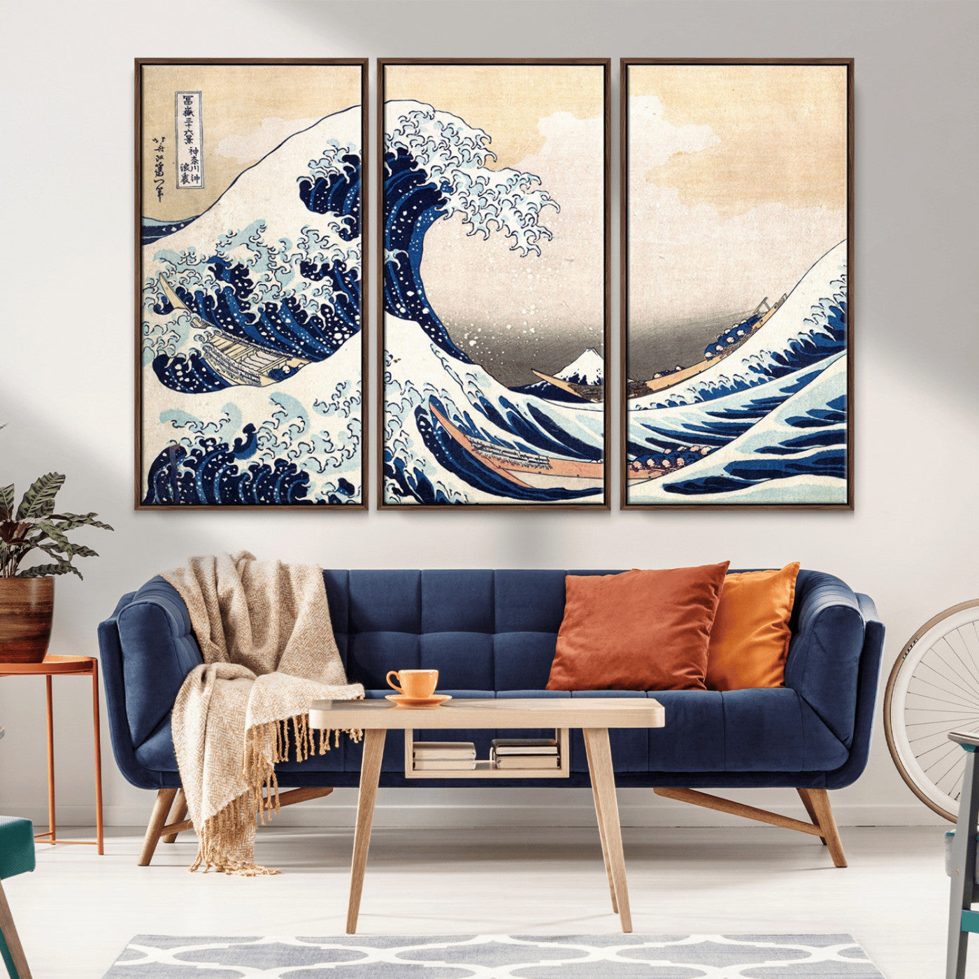 MGV-FC-48X32-3P - Hokusai: The Breaking Wave off Kanagawa Canvas Print