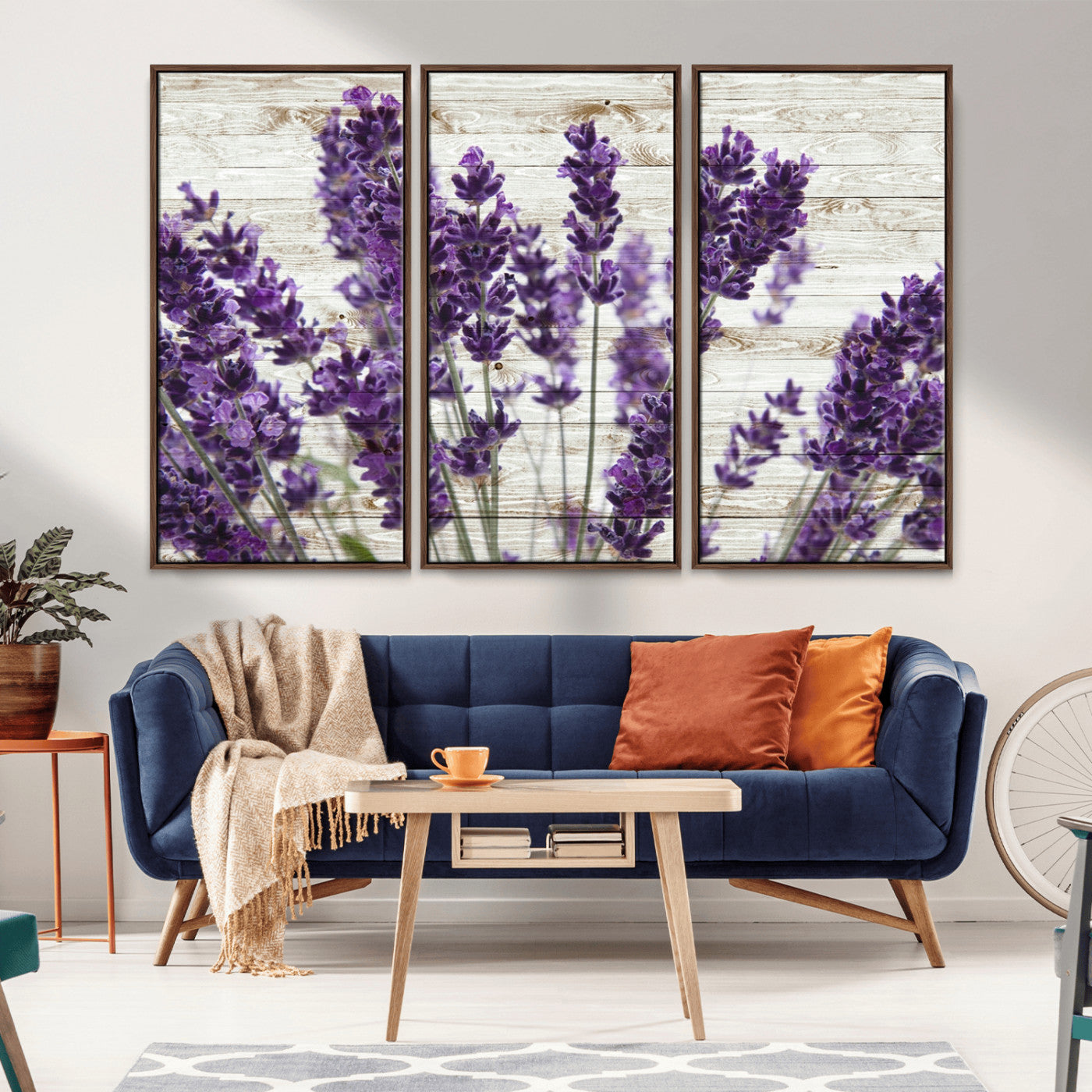 MGV-FC-48X32-3P - Lavender Canvas Wall Art Flower Print
