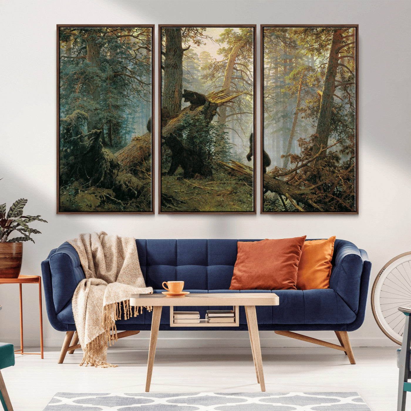 MGV-FC-48X32-3P - Grizzly Bear Cubs Wall Art Canvas Print