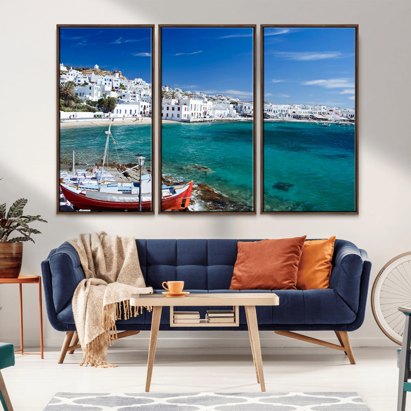 MGV-FC-48X32-3P - Santorini Wall Art Canvas Print