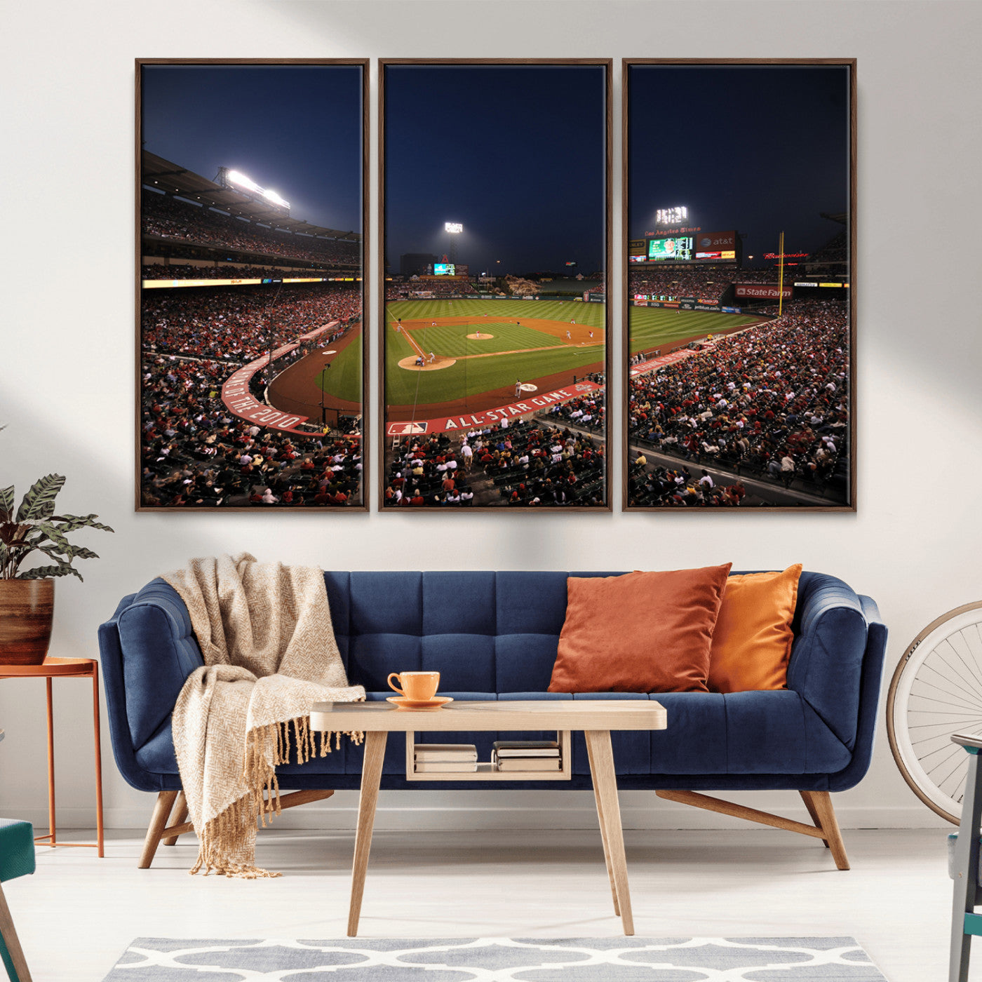 MGV-FC-48X32-3P - Los Angeles Angels Baseball Team Print - Anaheim Angel Stadium Wall Art Canvas Print