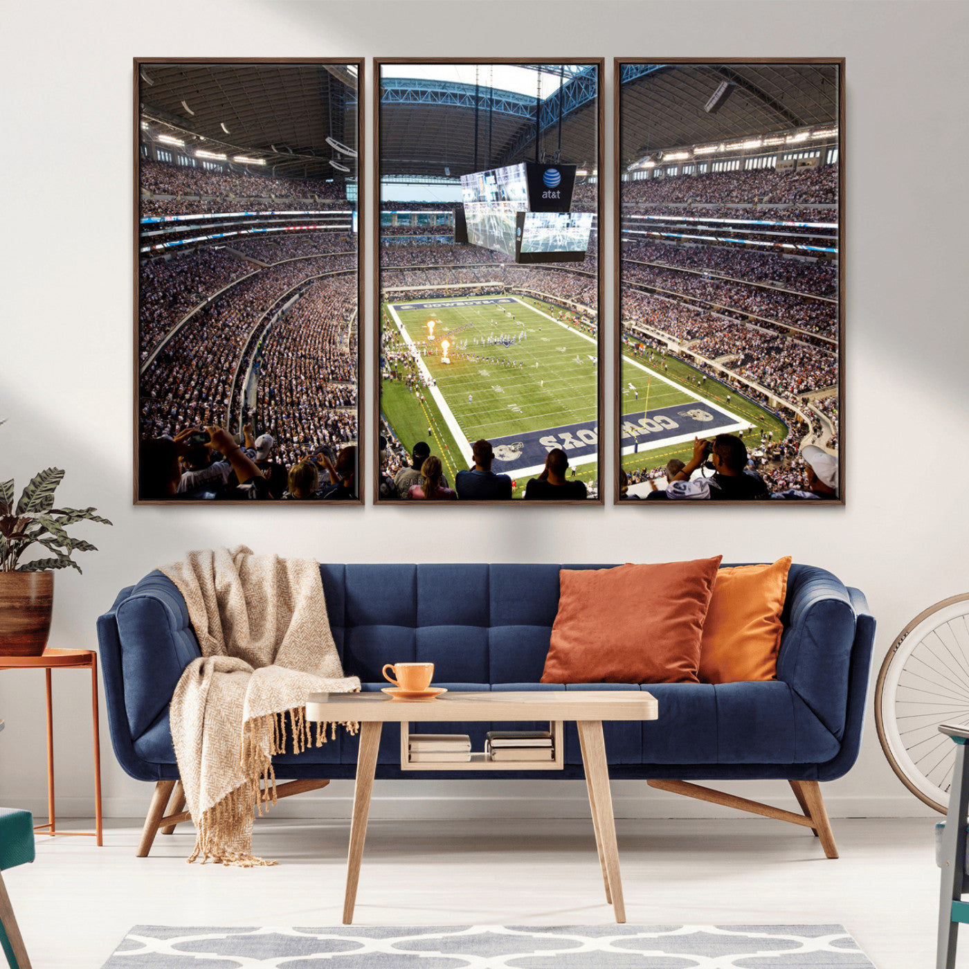 MGV-FC-48X32-3P - Dallas Cowboys Football Team Print - Arlington AT&T Stadium Wall Art Canvas Print