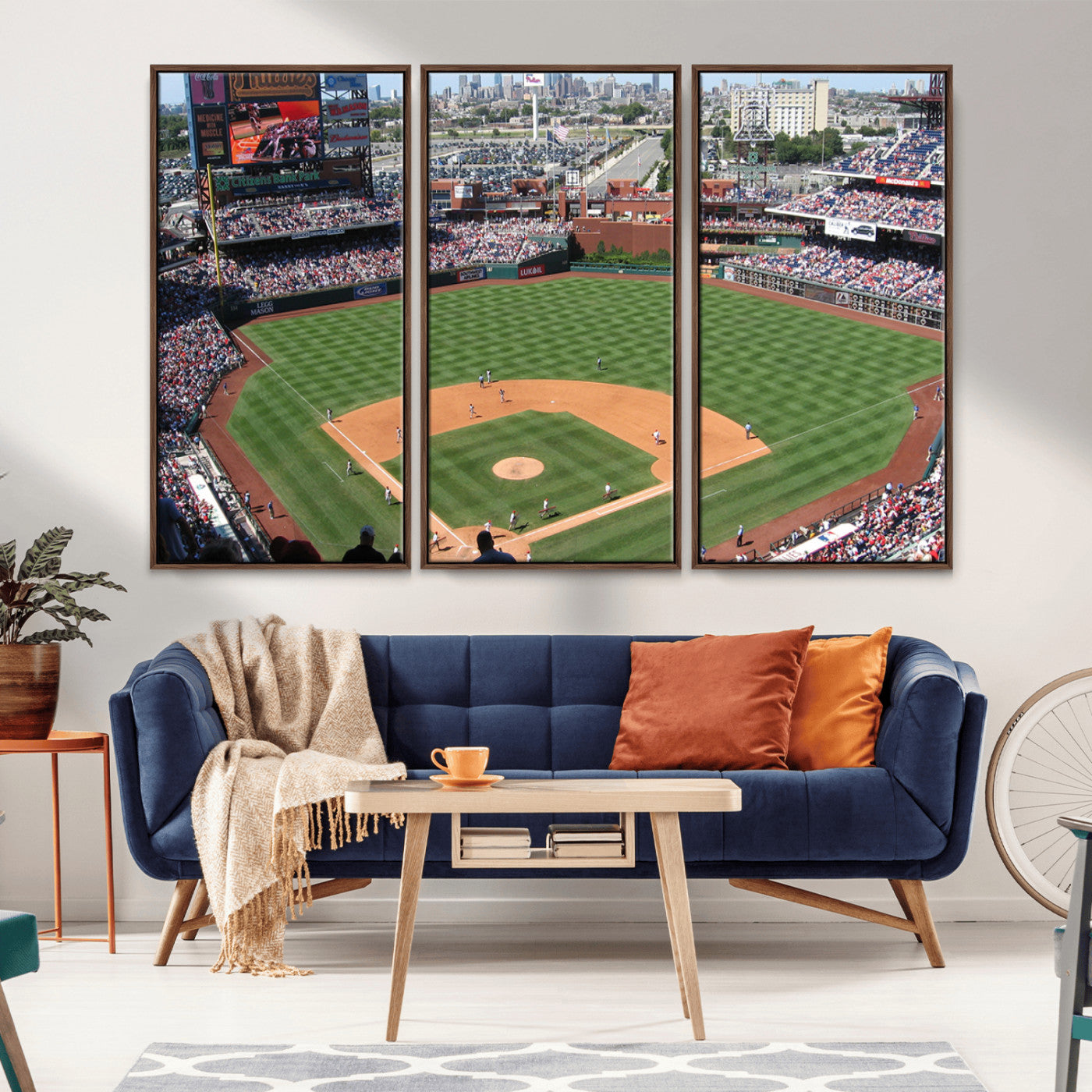 MGV-FC-48X32-3P - Philadelphia Phillies Baseball Team Print - Philadelphia Citizens Bank Park Stadium Wall Art Canvas