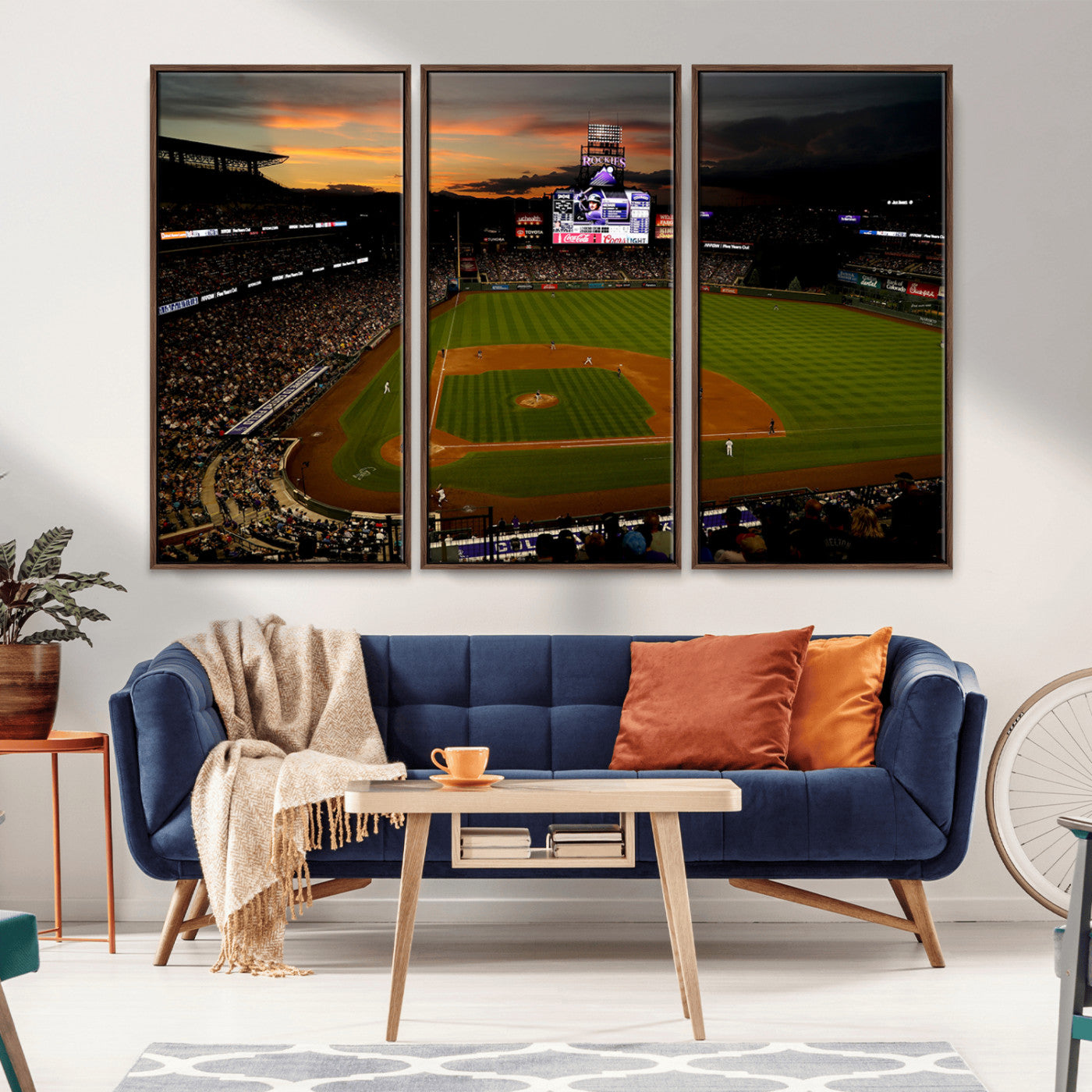 MGV-FC-48X32-3P - Colorado Rockies Coors Field Wall Art Canvas Print - MLB Baseball Stadium