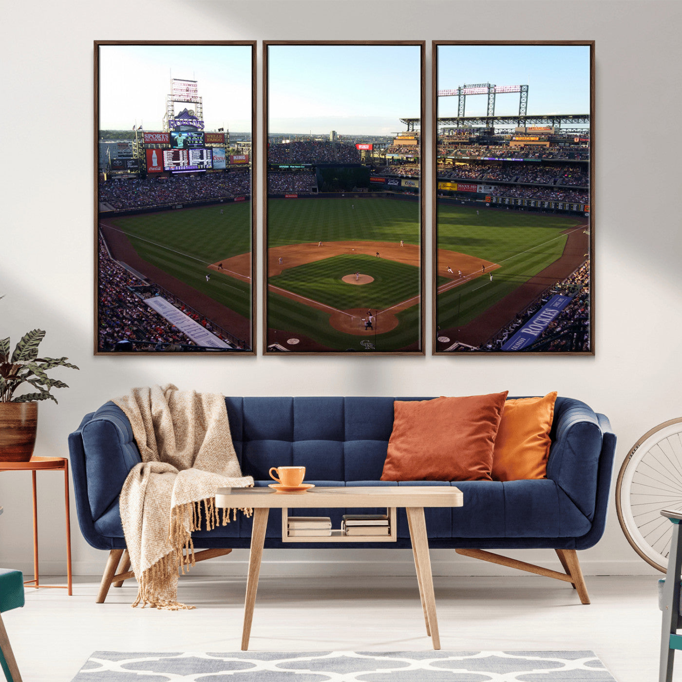 MGV-FC-48X32-3P - Colorado Rockies Coors Field Wall Art Canvas Print - MLB Baseball Stadium