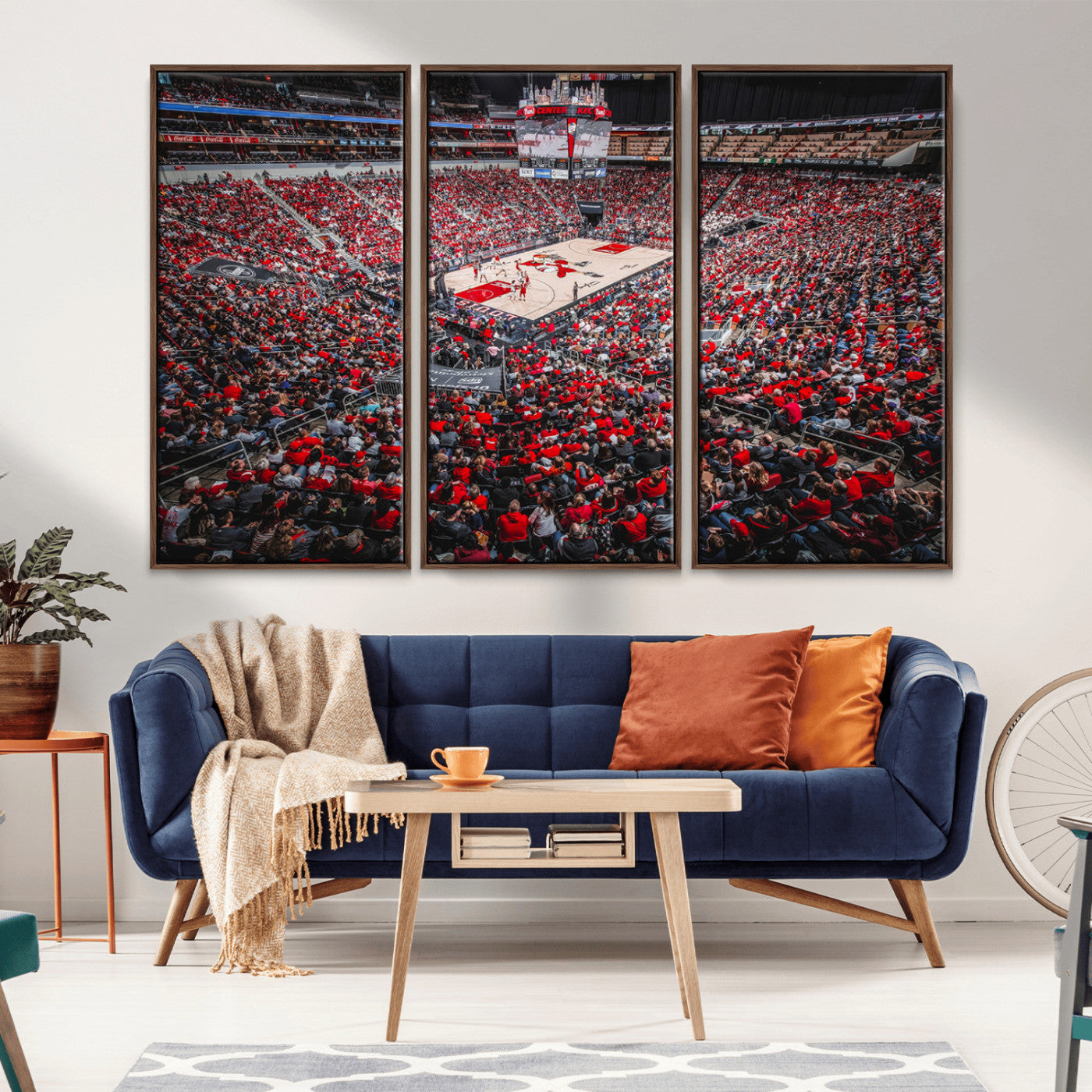 MGV-FC-48X32-3P - Louisville Cardinals Basketball Print Canvas - Louisville KFC Yum Center Arena Wall Art Canvas Print