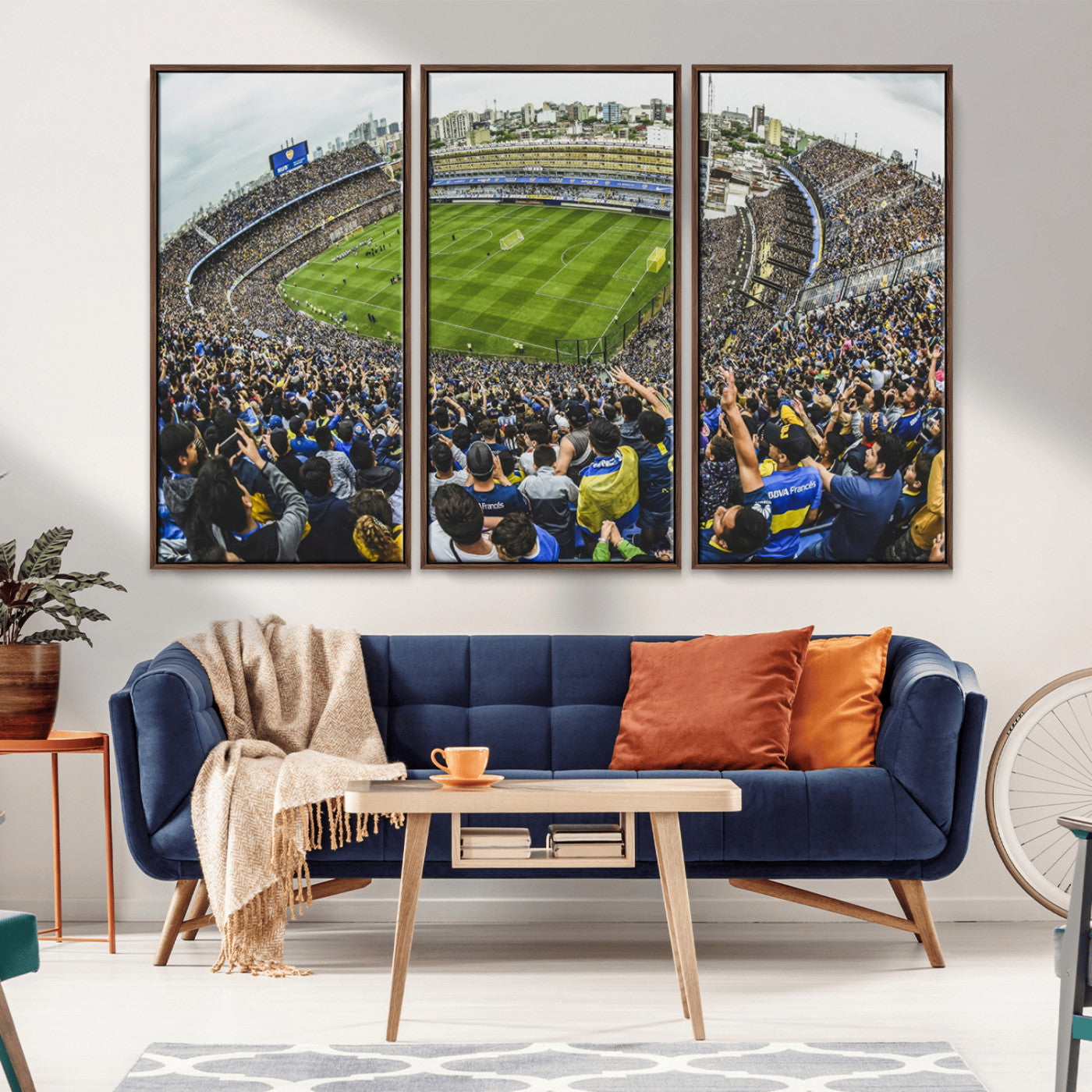 MGV-FC-48X32-3P - Boca Juniors Soccer Team Print Wall Art - Buenos Aires Bombonera Stadium Canvas Print