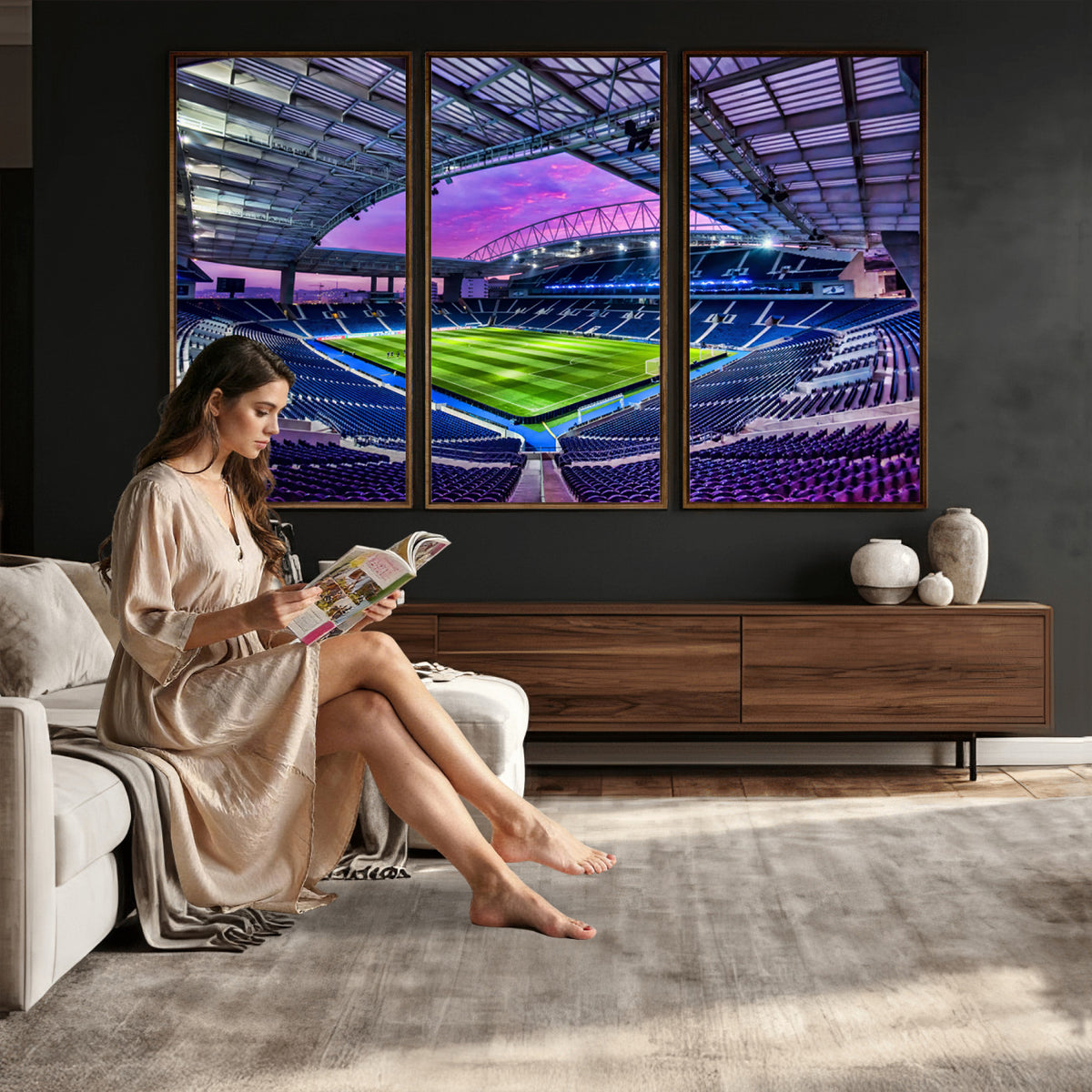 10851-MGV-CV-36X24 - FC Porto Soccer Team Print Canvas, Dragon Stadium Wall Art