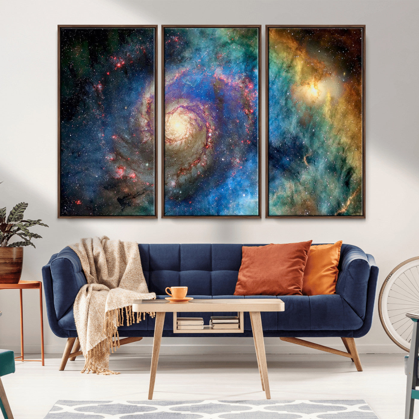 MGV-FC-48X32-3P - Spiral Galaxy Wall Art Canvas Print