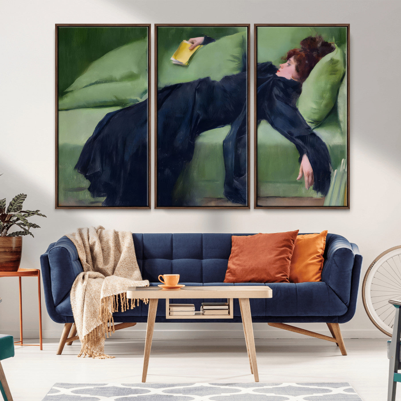 MGV-FC-48X32-3P - Decadent Girl by Ramon Casas Wall Art Canvas Print, Framed Decadent Girl Canvas Print
