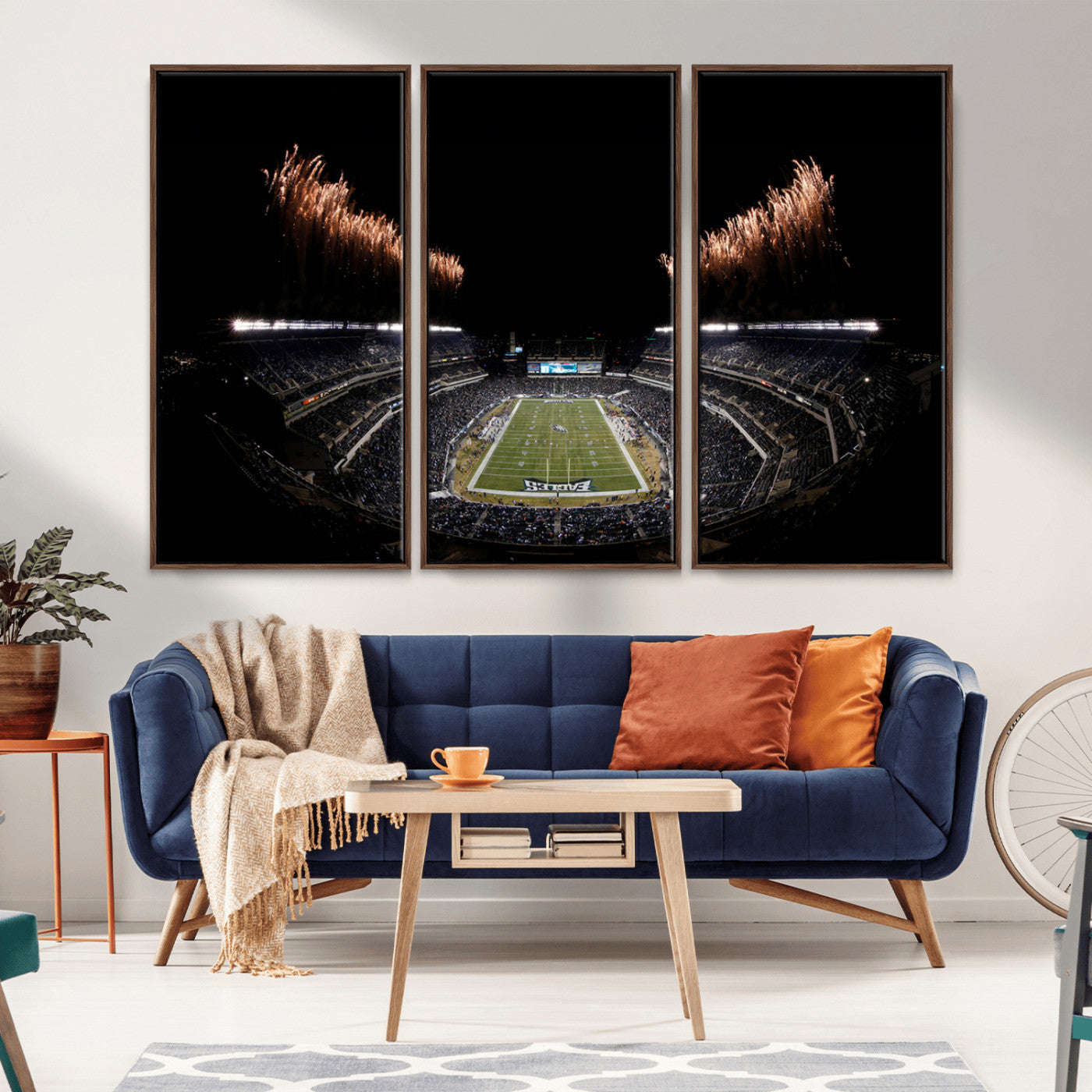 MGV-FC-48X32-3P - Eagles Field Stadium Wall Art | Philadelphia Eagles Football Team Print - Philadelphia Lincoln